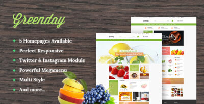 Leo Green Restaurant & Cafe Prestashop 1.6 and 1.7 Theme