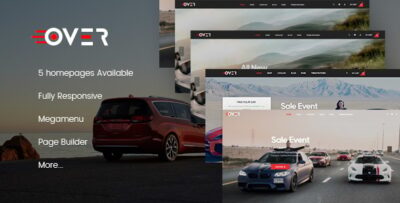 Leo Over Car Rental & Auto Parts Service PrestaShop Theme