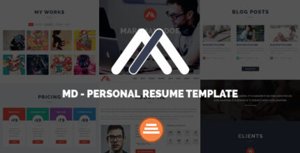 MD - Responsive Personal Resume & Portfolio Template