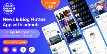 Maan News- Laravel Magazine Blog & News Flutter Full App with Android & iOS AdMob