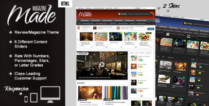 Made - Responsive ReviewMagazine Site Template