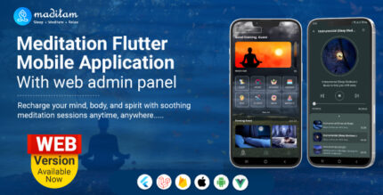 Maditam Best Meditation App with web admin Daily Meditations App Music app with web admin