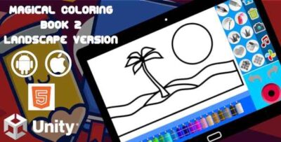 Magical Coloring Book 2 - Landscape Version Unity Project For Android and iOS And WebGL