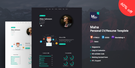 Maha CVResume - HTML template