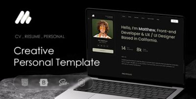 Matthew - Personal Portfolio & Resume HTML Template