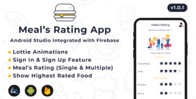 Meal's Rating App - Android Studio Integrated with Firebase