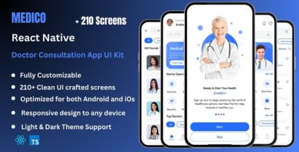 Medico - Doctor Appointment Booking & Consultation React Native Expo App Ui Kit