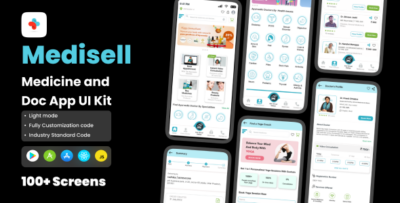 Medisell - Online Medicine & Doctor App React Native CLI Ui Kit