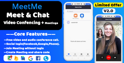 MeetMe - Meeting, Webinar, Online Training, Jiomeet, Zoom Clone, Meet Clone