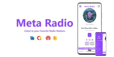 Meta Radio - Two Station Radio App ADMOB, FIREBASE, ONESIGNAL