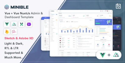 Minible - Vue & Vue Nuxt Admin Dashboard Template