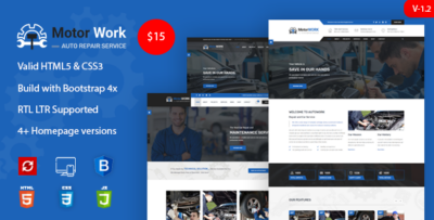 Motor Expert Auto Mechanic & Car Repair HTML Template