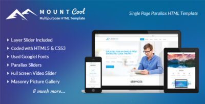 Mountcool - Multipurpose One Page Parallax Html Portfolio