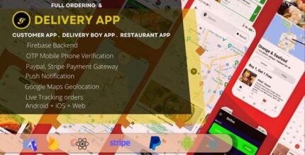 Multi Restaurants Food Delivery App + Admin Panel