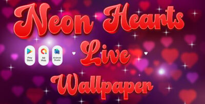 Neon Hearts Live Wallpaper - Love Hearts Live - Live Wallpaper - Wallpapers - Pink Hearts Live WP