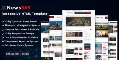 News365 - Multipurpose Newspaper and Blog HTML Template