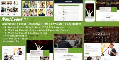 Next Event HTML Template