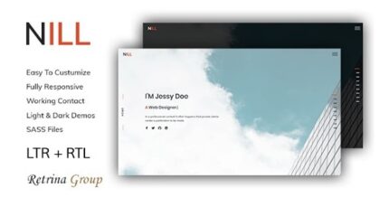 Nill - Bootstrap 5 personal, portfolio and resume template + RTL