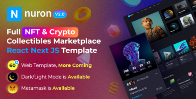 Nuron - NFT Marketplace React NextJS Template