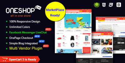 OneShop - Drag & Drop Muti-vendor & Multipurpose Responsive OpenCart 3 Theme