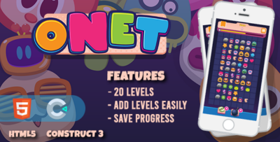 Onet HTML5 Construct 3 Game