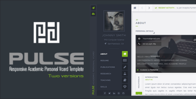 PULSE - Personal Academic Vcard Template