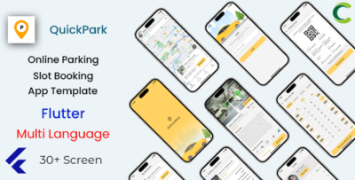 Parking Spot Booking App Car Parking App Smart Parking App Flutter QuickPark Multi Language