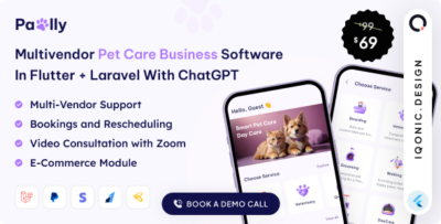 Pawlly - Multivendor Pet Care Business Software in Flutter + Laravel with ChatGPT