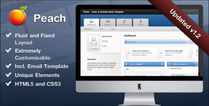 Peach – Clean & Smooth Admin Template
