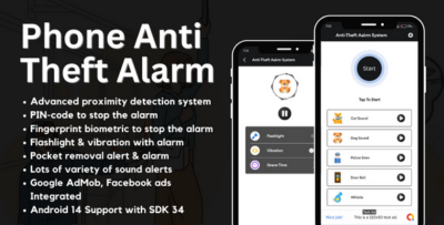 Phone Anti Theft Alarm with AdMob Ads Androidc