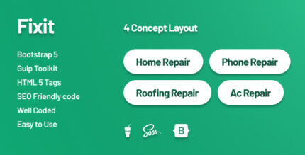 Phone, Computer Repair Shop Website Template Fixit