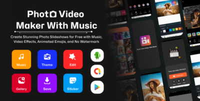 Photo Video Maker With Music - Photo To Video Editor - Admob - Android App