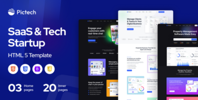 PicTech - Creative HTML5 Template for SaaS, Startup & Agency