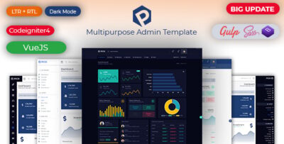 Pick - HTML, VueJS & Codeigniter 4 Responsive Admin Dashboard Template