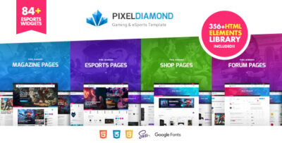 Pixel Diamond - HTML eSports Team, Sports Results & Gaming Magazine & Community