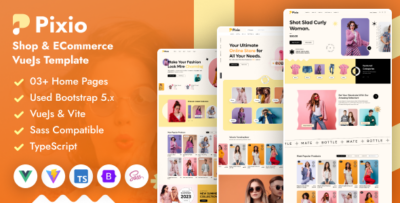 Pixio - Shop & eCommerce VueJs Template