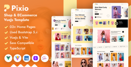 Pixio - Shop & eCommerce VueJs Template