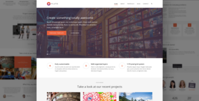 Pluto Parallax HTML Portfolio Template
