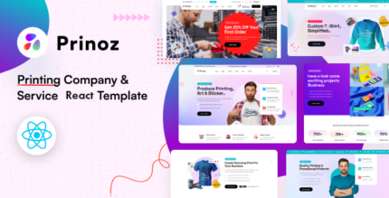 Prinoz - Printing company & Service React Template