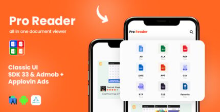 Pro Reader - All Documents Reader - Android App - with Applovin + Admob Ads