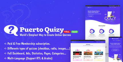 Puerto Quizy - Premium Quiz Builder Script SAAS