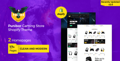 Punibor Gaming Store Shopify Theme