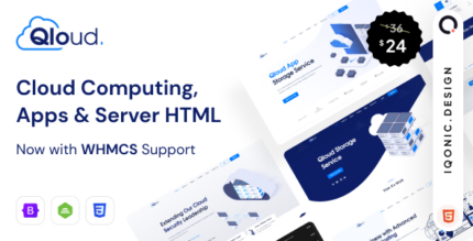 Qloud - Cloud Computing, Apps & Server Template (HTML, WHMCS, Vue, Angular)