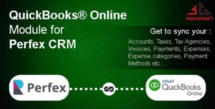 QuickBooks® Online Module for Perfex CRM - Real Time and Scheduled Synchronization