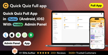 QuickQuiz Full App in Flutter with Node.js Backend Interactive Quiz App
