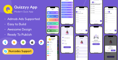 Quizzyy for Quiz App - Full Flutter Application With Admin Panal