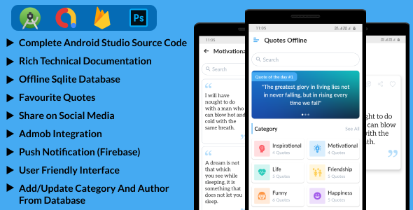 Quotes Offline - Android App with Admob GDPR and Firebase Quotes Offline - Android App with Admob GDPR and Firebase