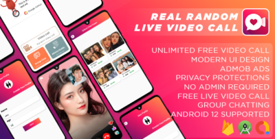 Real Live Random Video Call, Live Video Call Chat, Group Chat, 1 to 1 Video Call