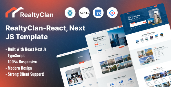 Realtyclan - Real Estate React Next JS Template. Realtyclan - Real Estate React Next JS Template.