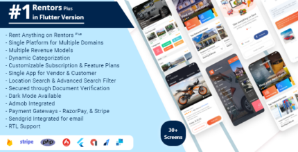 Rentors Plus- Universal Flutter App For Renting and Hiring